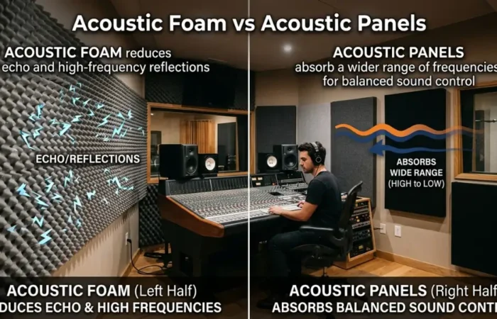 Acoustic Foam vs Panels for Studios